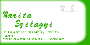marita szilagyi business card